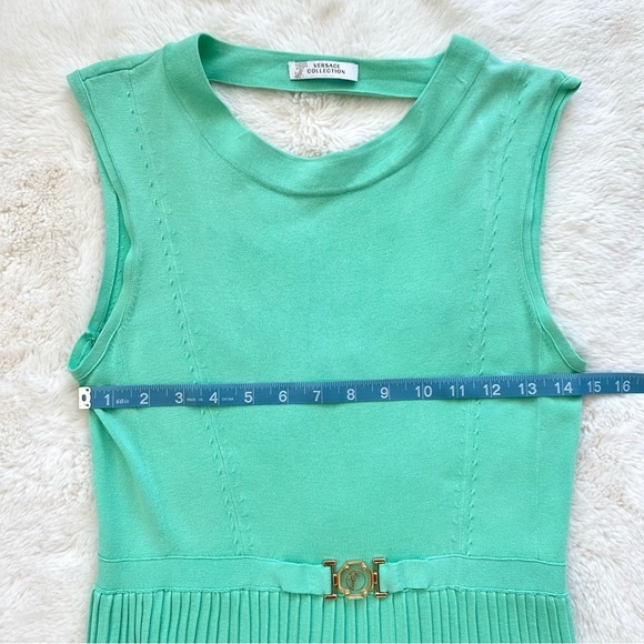 Versace Collection dress mint color size 46IT or 10 US Retail 1500$ - Picture 8 of 12
